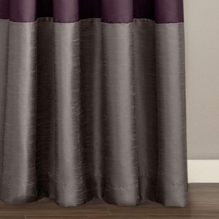 Lush Decor White/Gray Prima Window Curtains Panel Set for Living, Dining Room, Bedroom (Pair), 54 x 84-inch, 54" W x 84" L, Purple & Gray