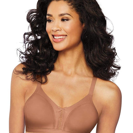 Bali Women's Double Support Wireless Soft Touch with Cool Comfort Bra DF0044, Cinnamon Butter, 40B