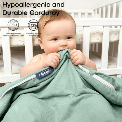 MEXXI Baby Nest Replacement Cover | Premium Quality Cotton Hypoallergenic Lounger Cover (Corduroy Sage Green)