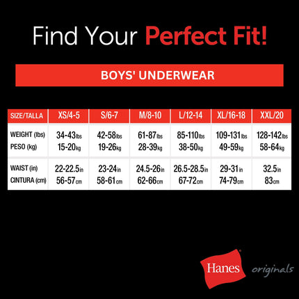 Hanes Boys Originals Boxer Briefs, Tween Boy Underwear, Cotton Stretch, 6-Pack, Black/Cargo/Olive Palm/Maroon/Stripe - 6 Pack, Large