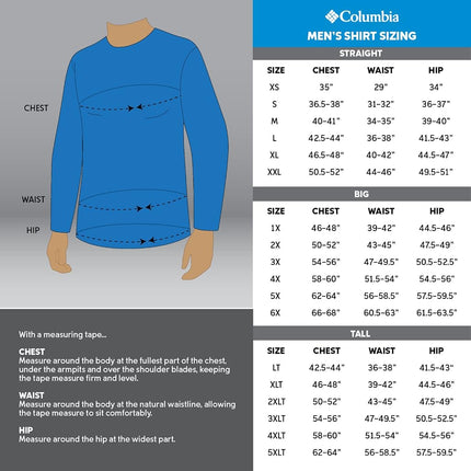 Columbia Men's Terminal Tackle PFG Fish Flag Long Sleeve T-Shirt, Ocean Blue/Coll Navy Offshore Slam, X-Small
