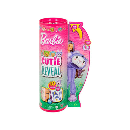 Barbie Cutie Reveal Doll & Accessories with Animal Plush Costume & 10 Surprises Including Color Change, Bunny as a Koala in Costume-Themed Series, HRK26
