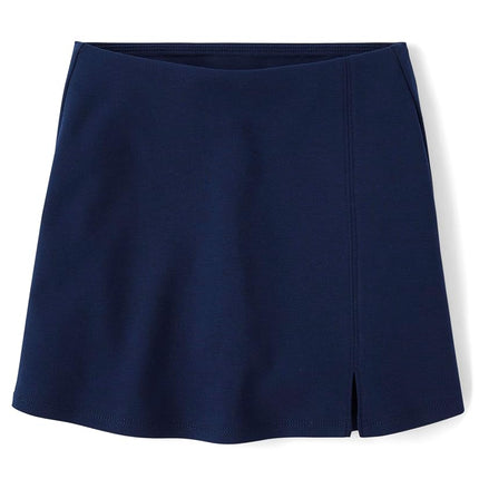 The Children's Place Girls' Uniform A-line Ponte Skorts, Tidal, XX-Large