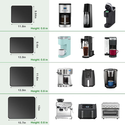 Appliance Slider 360° Rolling Tray for Countertop Coffee Maker Mat, Black
