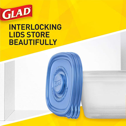 Glad Food Storage Containers, To Go Lunch, 32 Ounce, 4 Count