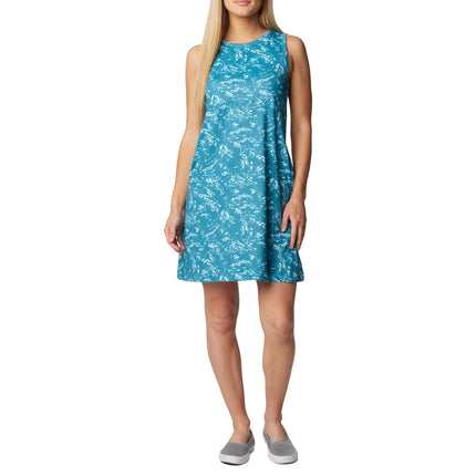 Vestido sin mangas Columbia Freezer para mujer, Canyon Blue Winding Waters, S