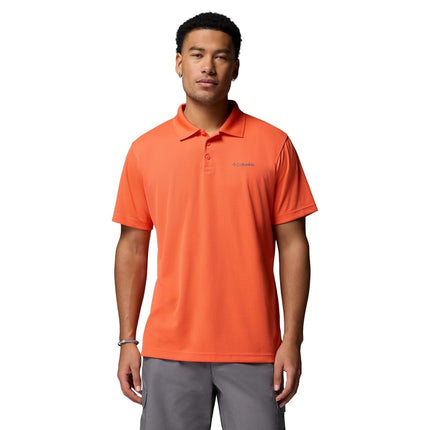 Columbia Men's Utilizer Short Sleeve Polo, Zing, L