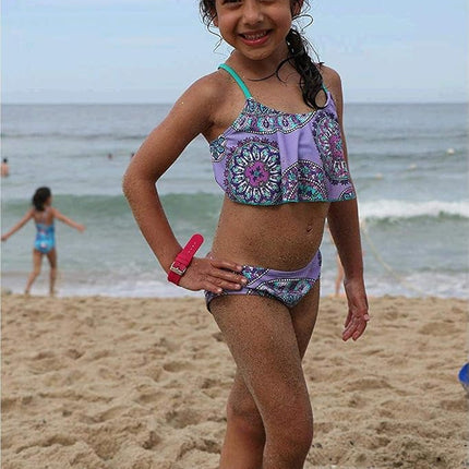Kanu Surf Maillot de Bain Bikini 2 Pièces Volants Alania Sport de Plage Fille, Jasmin Violet, 10