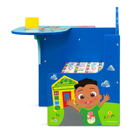Escritorio con silla y compartimento de almacenamiento para niños de Delta - Certificado Greenguard Gold, CoComelon