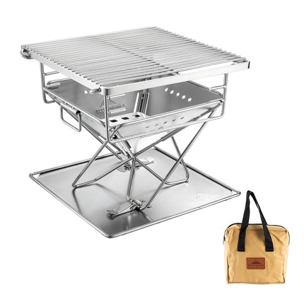 CAMPINGMOON Portable Charcoal Grill 9.65 Inch Stai