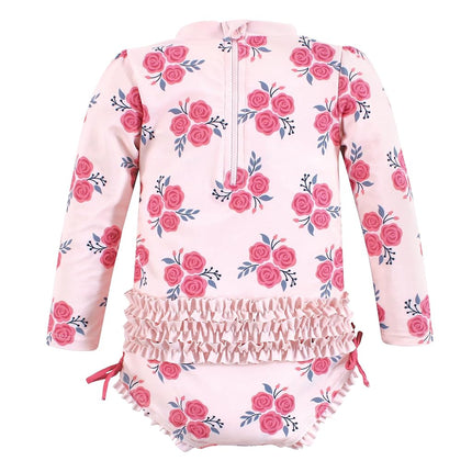 Traje de baño Hudson Baby para niñas, flamenco menta, 12-18 meses, rosas marinas, 12-18 meses