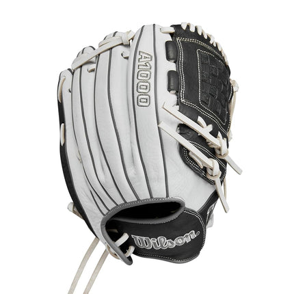 Wilson 2024 A1000® P12 12” Pitcher’s Fastpitch Softball Glove - White/Grey, Left Hand Throw