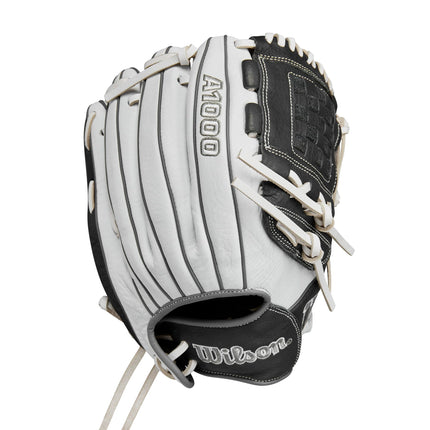 Wilson 2024 A1000® P12 12” Pitcher’s Fastpitch Softball Glove - White/Grey, Left Hand Throw