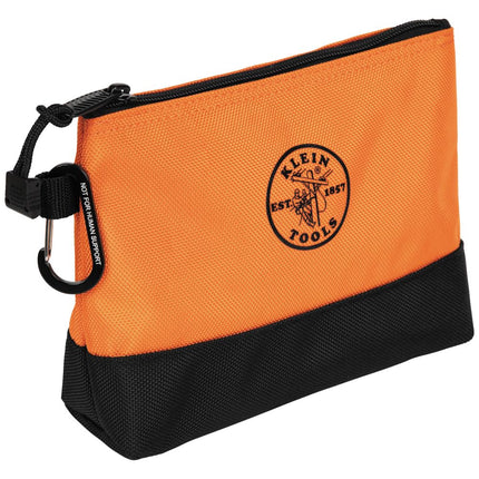 Klein Tools 80183 Zipper Tool Bag Set, (5) Stand-Up Water-Resistant 1680d Pouches with Carabiners and (4) 12.5 x 7-Inch Canvas Utility Bags, 9-Piece