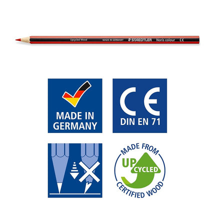 STAEDTLER Colored Pencils, Premium Quality Extruded Coloring Pencils with Break-Resistant Lead, Box of 24