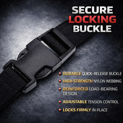 QuakeHOLD! 4520 Universal Flat Screen Safety Straps Black