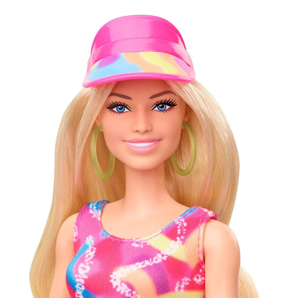Barbie THE MOVIE, Margot Robbie as Barbie Doll, inLine Skating Outfit, iconic look from the film, neon skate gear, HRB04