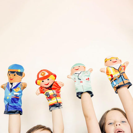 Melissa & Doug Jolly Helpers Hand Puppets | Puppets & Theaters | Soft Toy | 2+ | Gift for Boy or Girl