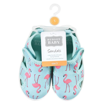 Hudson Baby Unisex Baby Sandal and Water Shoe, Flamingo, 11 US Infant