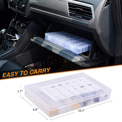 GOOACC 166 Pcs Car Retainer Clips &Screw Grommets - 12 Most Popular Sizes & Applications for GM Toyota Honda Nissan Mazda - Bonus Fastener Remover