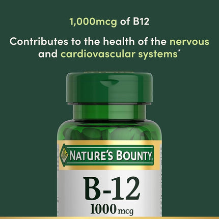 Nature's Bounty Vitamin B-12 1000 mcg, 200 Tablets