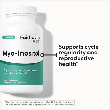 Fairhaven Health Myo-Inositol For Women and Men 120 Capsules