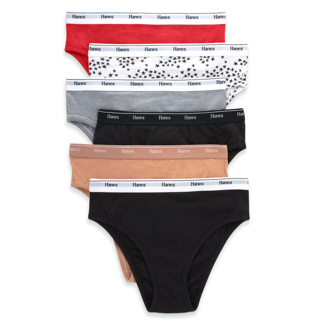Hanes Originals Women's Underwear Hi-Leg Pack, Str