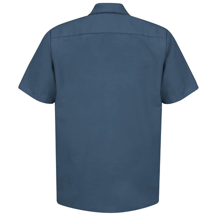 Red Kap Men's Industrial Work Shirt, Regular Fit, Short Sleeve Utility Button, Dark Blue, Medium