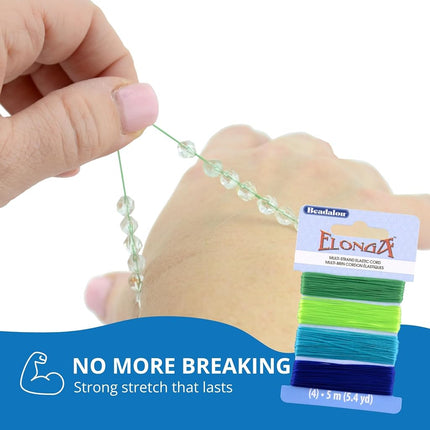 Beadalon Elonga Elastic String - White, 0.3 mm, 100 m