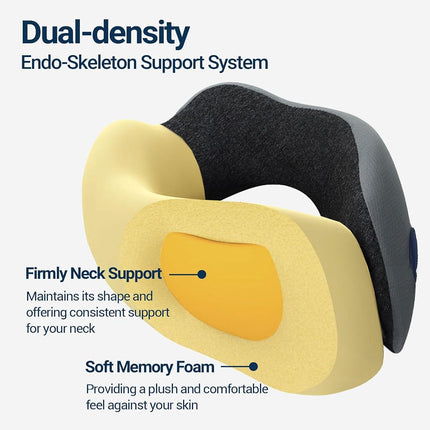 Season Guard Travel Car Airplane Neck Pillow - Memory Foam Head Rest Support Traveling Essentials - Sleeping Neck Cushion Pillows for Adult Kids - Long Flight Air Accessories Gift for Women, A01 Deep