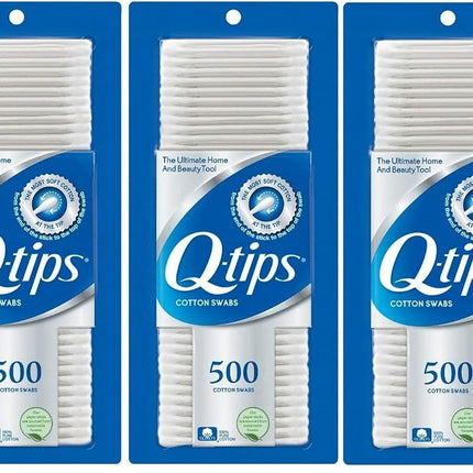 Hisopos de algodón Q-tips, 500 unidades (paquete de 3)