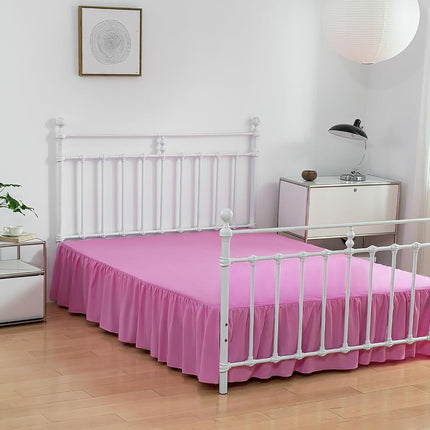 xuan dian Bed Skirt Full Size Ruffled Bed Skirts with Split Corners