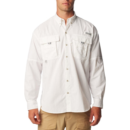 Columbia Men's Bahama II Long Sleeve Shirt, White,