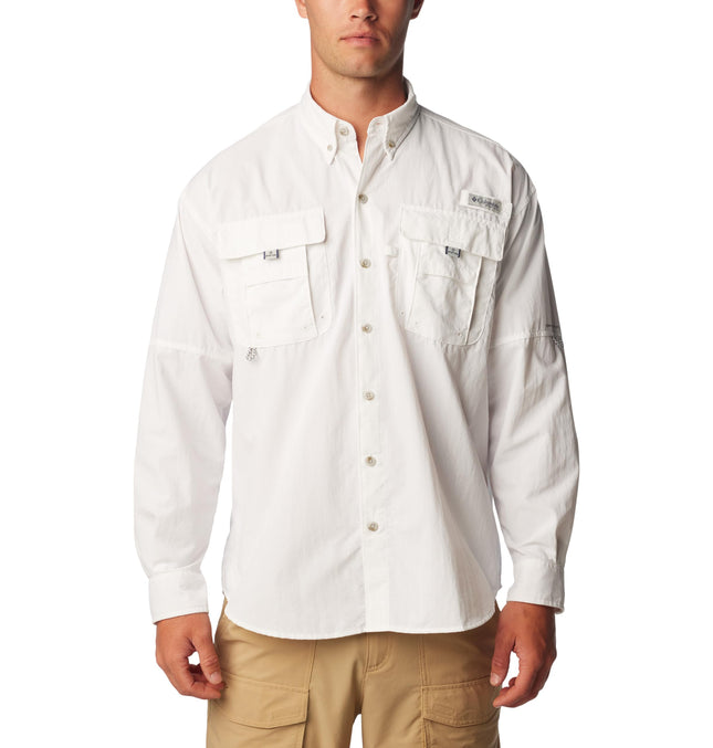 Columbia Men's Bahama II Long Sleeve Shirt, White,