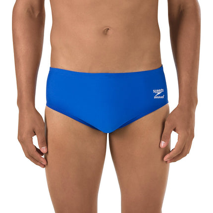 Speedo Men's Endurance+ Solid Brief Swimsuit Blue,
