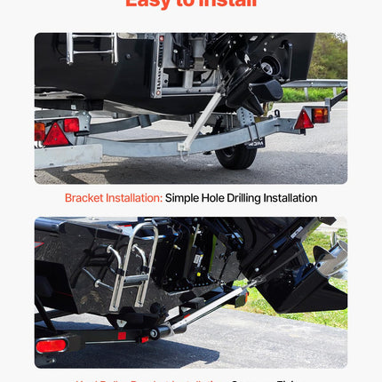 VEVOR Transom Saver, 23-35 in, Adjustable Boat Transom Saver with Composite Head, Corrosion-Resistant Easy-to-Install Transom Savers for Less Than 100 HP Outboard Motor, Fit for Roller & Trailer
