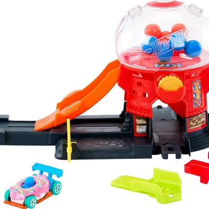​Hot Wheels Downtown City Candy Shop​​ Track Set &