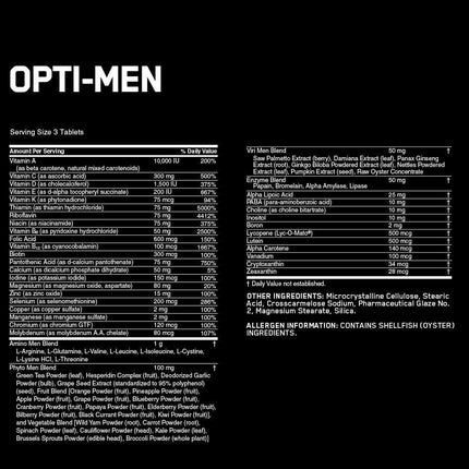OPTIMUM NUTRITION Opti-Men Daily Multivitamin Supplement, 90 Count