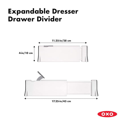 Oxo Expandable Dresser Drawer Divider, Pack of 2