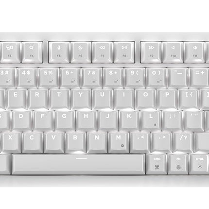 Corsair K65 Plus Wireless 75% RGB Hot-Swappable Mechanical Gaming Keyboard for Mac and iPad � Pre-Lubricated MLX Red v2 Linear Switches, Sound Dampening � QWERTY NA Layout � Frost White
