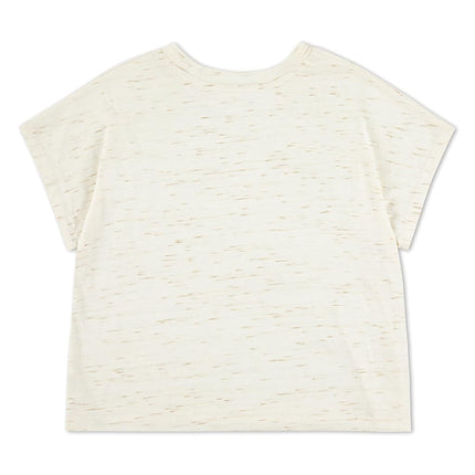 Hurley Girls' Soft Knit Basic T-Shirt, Pale Ivory, 2T