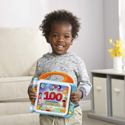 Libro de aprendizaje de 100 palabras de LeapFrog sobre lugares a los que voy, preescolar para niños, juguete de aprendizaje musical con objetos y personas, juguete educativo con datos y efectos de sonido, a partir de 18 meses
