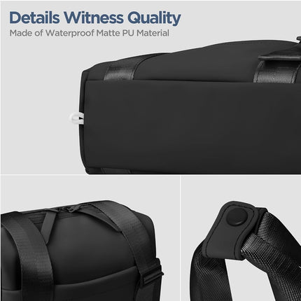 Mini Gym Bag for Women Girls Small Gym Tote Bag with Wet Compartment Waterproof Travel Duffle Bag Cute Workout Sport Bag, Black-12in, Mini, Fashion