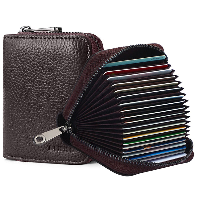 Linno RFID 20 Slots Credit Card Holder Genuine Lea