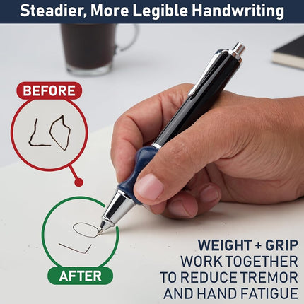 The Pencil Grip Heavyweight Weighted Ergonomic Refillable Ballpoint Pen with Grip (TPG-651)