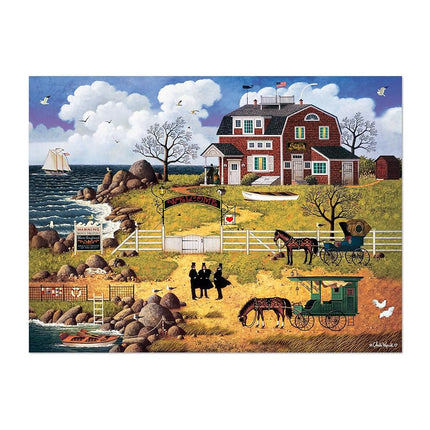 Buffalo Games - Sapphire Select - Charles Wysocki - Formulating The Plan - 1000 Piece Jigsaw Puzzle – Challenging & Fun – Blue Backed Puzzle Board – Giftable Display Box - Full Size Poster Included