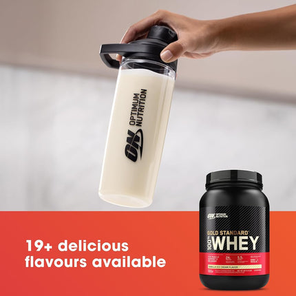 Optimum Nutrition Gold Standard 100% Whey Protein Powder, Vanilla Ice Cream, 907g - [packaging may vary]