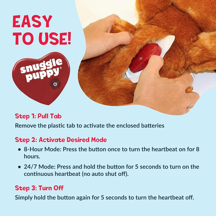 SmartPetLove Snuggle Puppy Behavioral Aid Toy, Brown and White