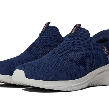 Skechers Mens Ultra Flex 3.0 Smooth Step Trainers, Navy Knit Trim, 11 UK