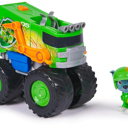 Paw Patrol: Rescue Wheels Rocky’s Recycle Truck, Toy Truck with Projectile Launcher and Collectible Action Figure, Kids’ Toys for Boys & Girls Ages 3+